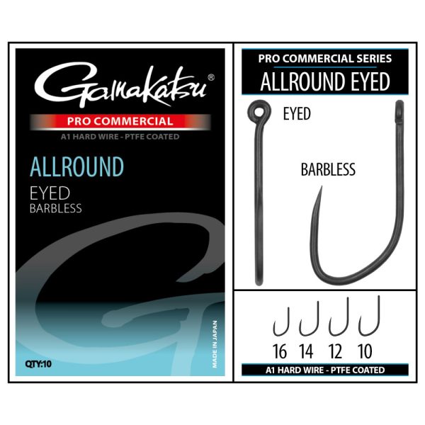 Gamakatsu Coars Pro-C Allround Eyed A1 PTFE BL Háčik s očkom bez protihrotu #14