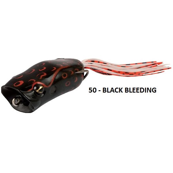Rapture Popper Frog 6cm 15gr Black Bleeding Gumenná Žaba