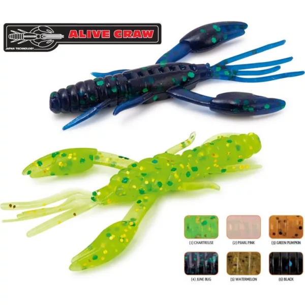 Rapture ULC Alive Craw 5cm 1,8gr Black Mäkká gumená nástraha 12ks