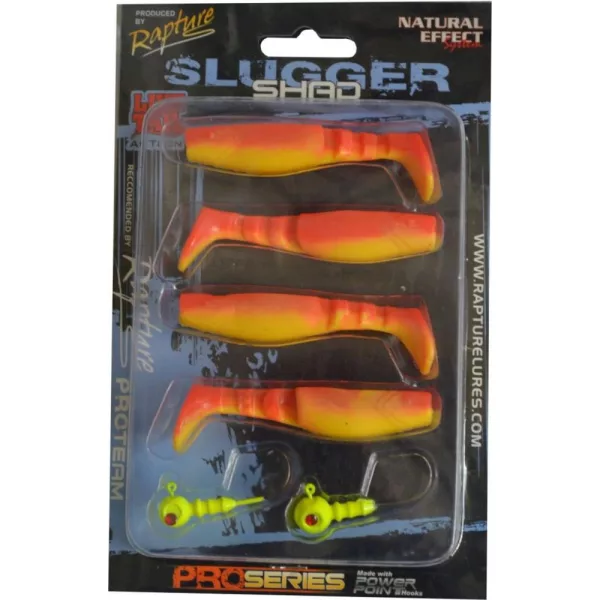 Rapture Slugger Shad Set 7,5cm Ohnivo žltá 4+2ks Súprava Umelých Nástrah