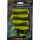 Rapture Slugger Shad Set 7,5cm Neónovo žltá 4+2ks Súprava Umelých Nástrah