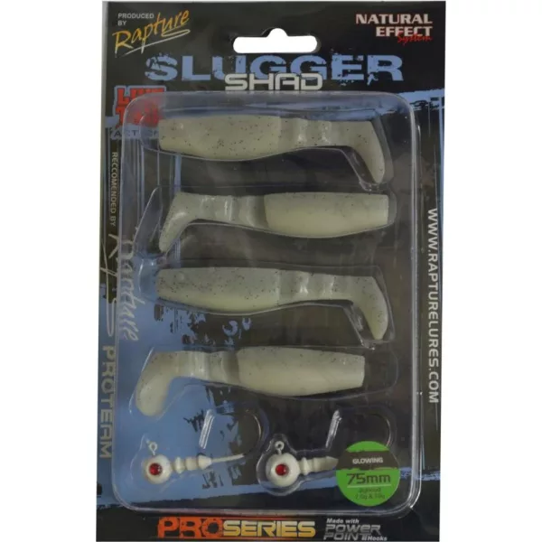 Rapture Slugger Shad Set 7,5cm Svietiaca 4+2ks Súprava Umelých Nástrah
