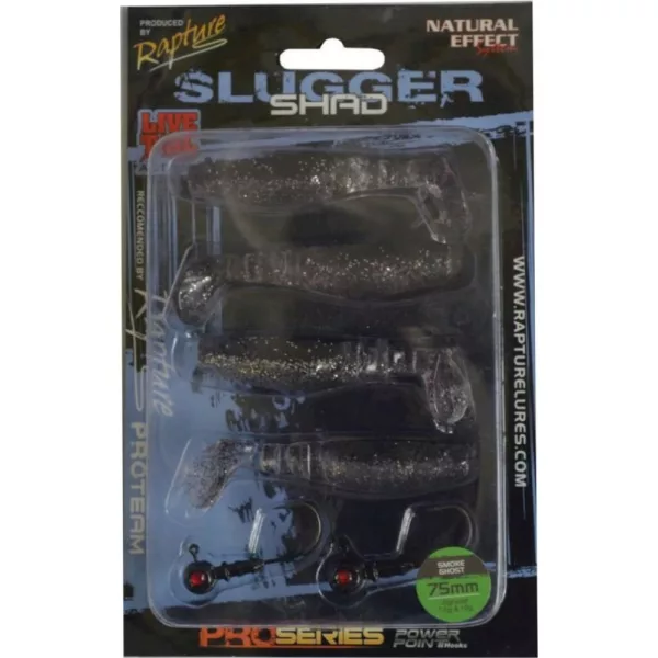 Rapture Slugger Shad Set 7,5cm Dymový duch 4+2ks Súprava Umelých Nástrah