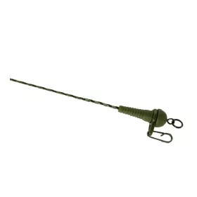   K-Karp DT Sleeve Rig 90cm Hnedá olovená šnúra s bezpečnostným klipom 2ks