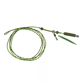   K-Karp DT Heli Rig 90cm Zelená olovená helikoptérová montáž s bezpečnostným klipom 2ks