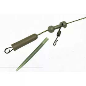   K-Karp DT Chod Rig 90cm Zelená olovená Chod montáž s bezpečnostným klipom 2ks