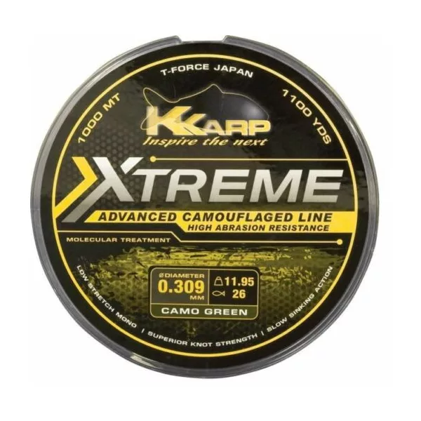 K-Karp Extreme Camo Gravel 1000m 0,30mm Monofilný kmeňový vlasec