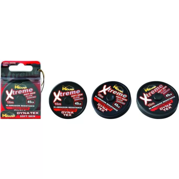K-Karp Dyna Tex Xtreme Soft 16m 45lb Camo Hnedý Nadväzec