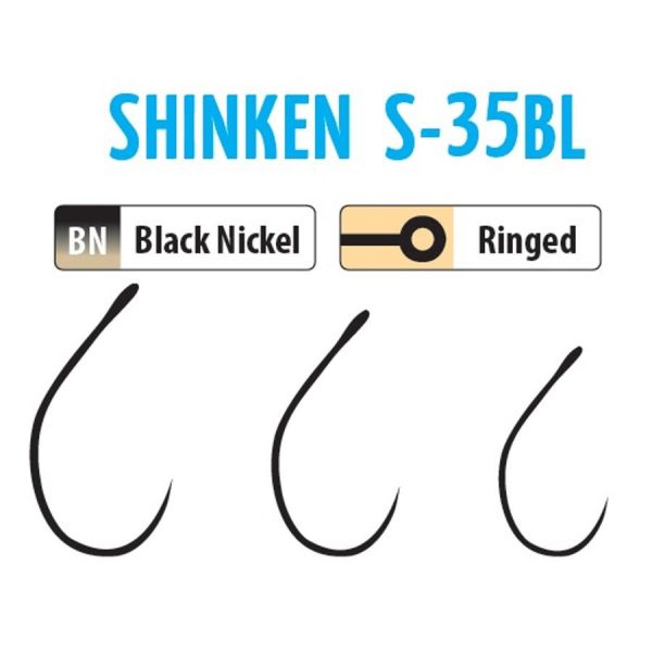 Trabucco Shinken Hooks S-35BL BN #8 Bezhrotový háčik na rotačky 10ks