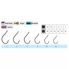   Trabucco Shinken Pint háčik W/R BN #10 Háčik s očkom a protihrotom 10ks