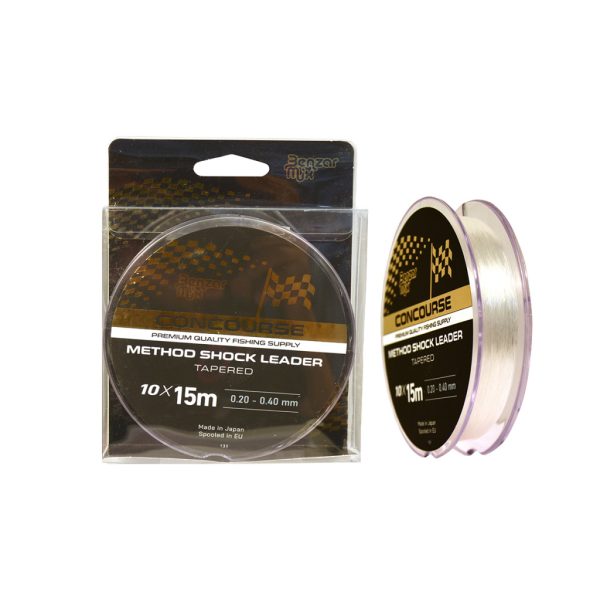 Benzár Concourse Method Shock Leader 0,23-0,50mm 10x15m Monofilný Náväzcový Vlasec