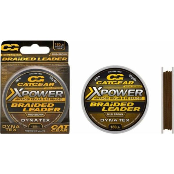 Catgear Xpower Braided Leader 20m 230lb Nadväzec