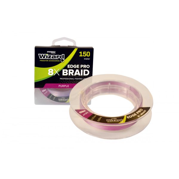 Wizard Edge Pro Fialová 8X Braid 0,12mm 150m Pletená Hlavná Šnúra