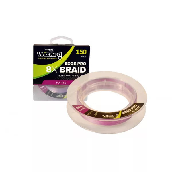 Wizard Edge Pro Fialová 8X Braid 0,14mm 150m Pletená Hlavná Šnúra
