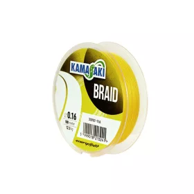 Kamasaki Braid Žltá 0,14mm 100m Pletená kmeňová šnúra