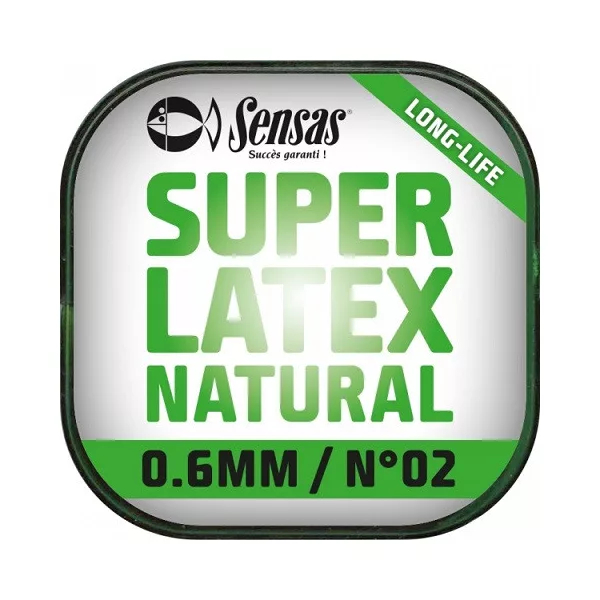 Sensas Super Latex Prírodná 1,2mm 6m Plná guma na deličku