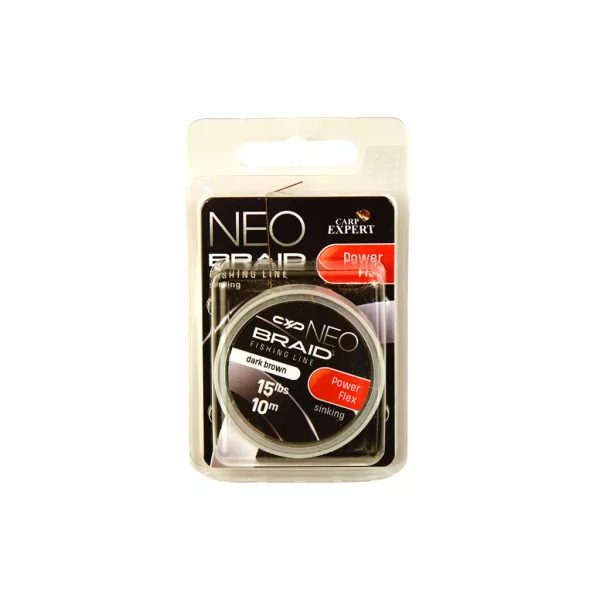 Carp Express Neo Powerlex Dark Brown 25lbs Kopásálló Fonott Süllyedő Előkezsinór 10m