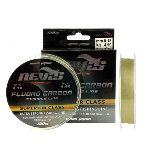 Nevis Fluoro Carbon 150m 0.22mm Pletený náväzcový vlasec-Priehľadný