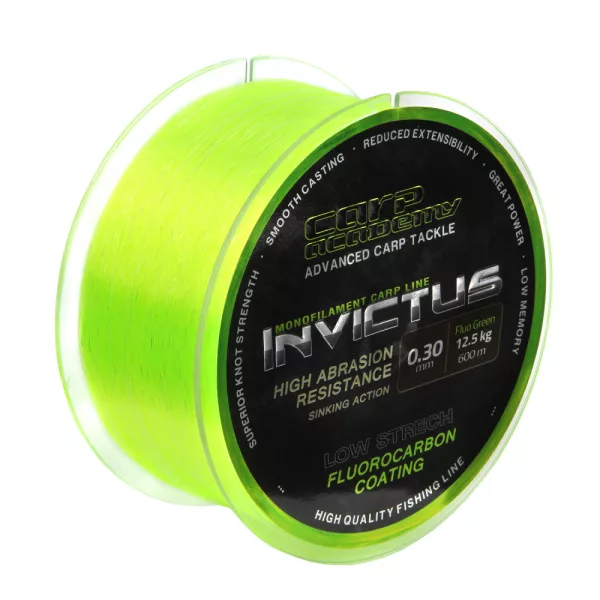 Carp Academy Invictus 600m 0.35mm Monofilný hlavný vlasec-Fluo zelený