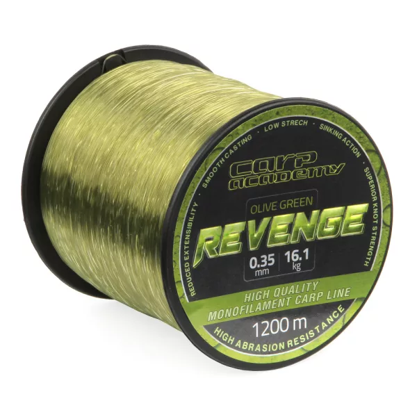 Carp Academy Revenge 1200m 0.25mm Monofilný hlavný vlasec-Zelený