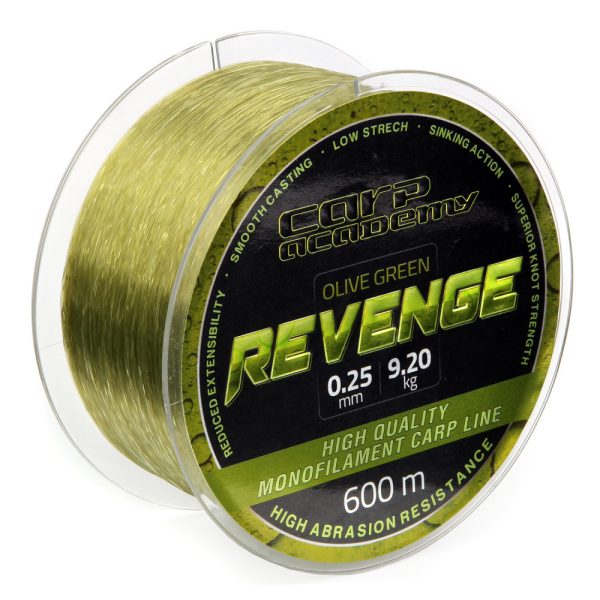 Carp Academy Revenge 600m 0.30mm Monofilný hlavný vlasec-Zelený