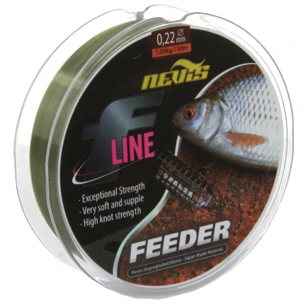 Nevis F-Line Feeder 150m 0.30mm Monofil hlavný vlasec-Zelený