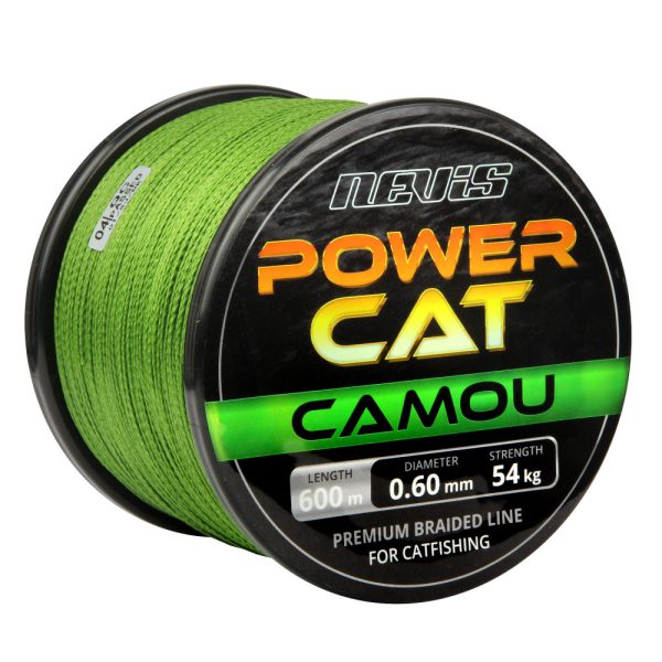 Nevis Powercat Pletená šnúra 600m 0.45mm Pletená hlavná šnúra-Camou