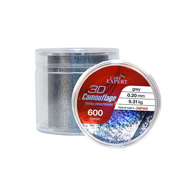 Carp Expert 3D Camouflage Szürke-Fekete 0,35mm Monofil Főzsinór 600m