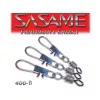 Sasame Erős Hengeres Biztonsági Kapoccsal Black Nickel 4 Forgókapocs 7db