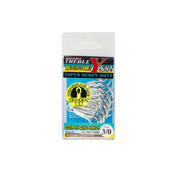 Decoy Y-S82 Super Heavy Duty #4/0 Füles Szakállas Háromágú Horog 6db