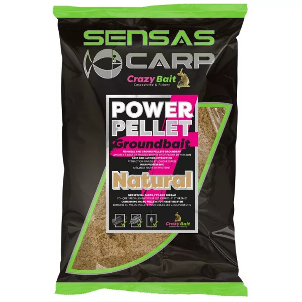Sensas UK Power Pellet Plus Natural krmivo 2kg