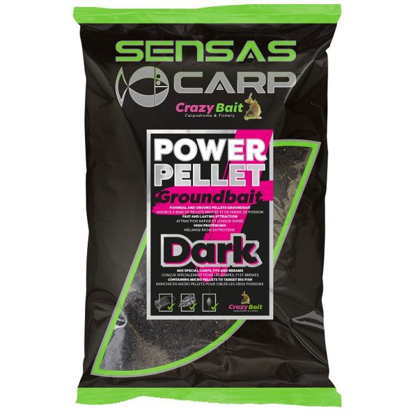 Sensas UK Power Pellet Plus Dark krmivo 2kg