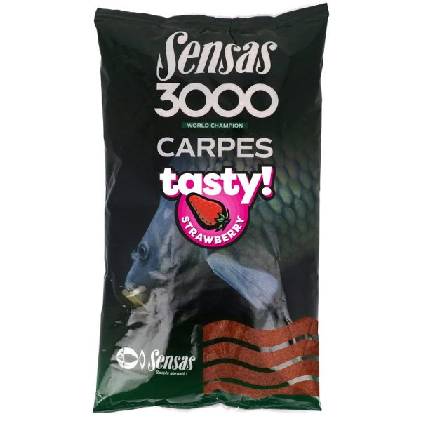 Sensas 3000 Carp Tasty Strawberry Krmivo 1kg