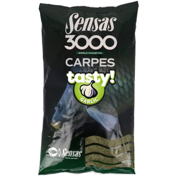 Sensas 3000 Carp Tasty Garlic Krmivo 1kg