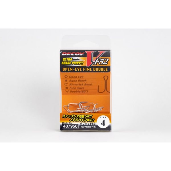 Decoy V-F52 #2 Füles Szakállas Kétágú Horog 6db