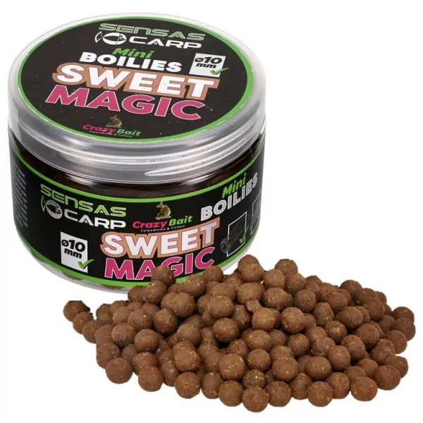 Sensas Mini Boilies Crazy Sweet Magic 10mm Nástrahové Boilies 80g