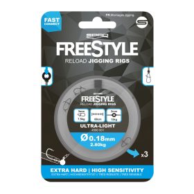 Spro FreeStyle Reload Jig Rig 0.18mm predviazaný háčik