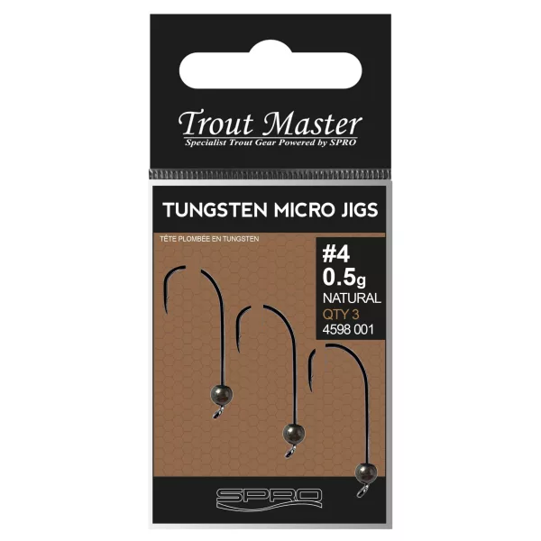 Spro Trout Master Tungsten Micro Jigs Natural 0,5g #4 jigová hlava