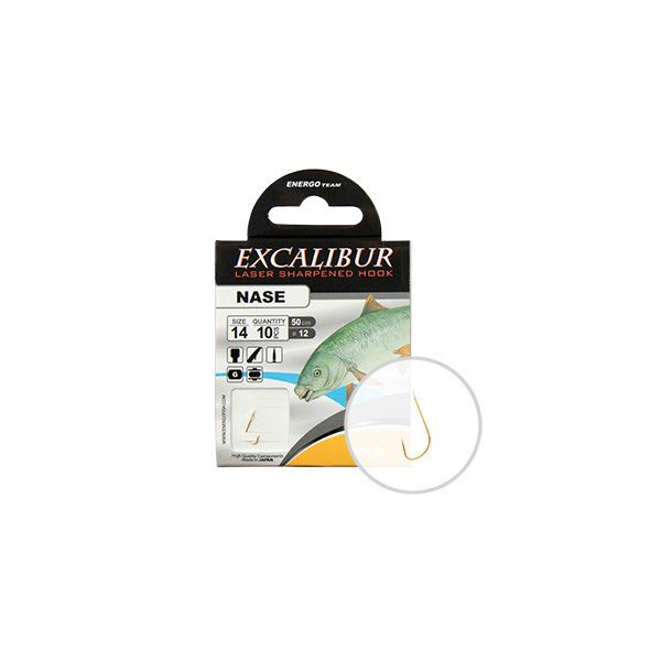 Excalibur Naviazaný háčik Bolo, Gold No.14