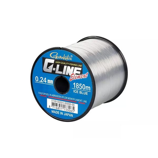 Gamakatsu G-line Element Ice Blue 755m 0.40mm Monofilný hlavný vlasec-Priehľadný