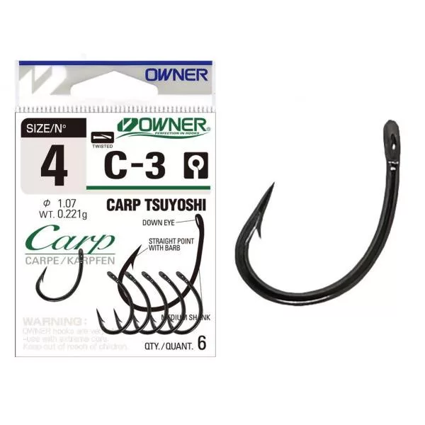 Owner Carp C-3 53263 2 S ostňom, S očkom Kaporový háčik 5ks