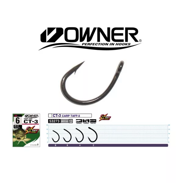 Owner Carp CT-3 53273 8 S ostňom, S očkom Bojlový háčik 9ks