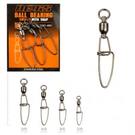Nevis Ložiskový Obratlík s karabínkou 5/0 3ks