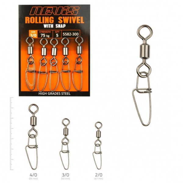 Nevis Extra silný Obratlík s bezpečnostnou karabínkou 2/0