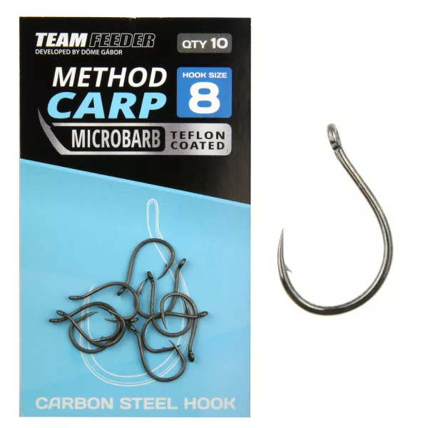 Team Feeder By Döme TF Method Carp 6 Feeder háčik s protihrotom, s očkom 10ks