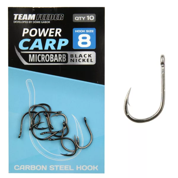 Team Feeder By Döme TF Power Carp 10 Feeder háčik s protihrotom, s očkom 10ks
