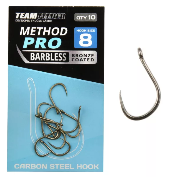 Team Feeder By Döme TF Method Pro 6 Feeder háčik bez protihrotu, s očkom 10ks