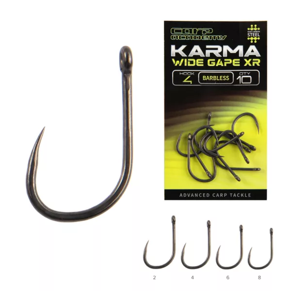 Carp Academy Karma Wide Gape XR 6 Háčik s očkom bez protihrotu 10ks