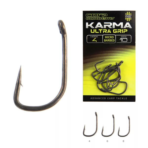 Carp Academy Karma Ultra Grip 4 Háčik s očkom a protihrotom 10ks