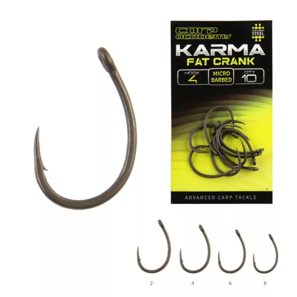 Carp Academy Karma Fat Crank 6 Očkový, Háčik s protihrotom 10ks